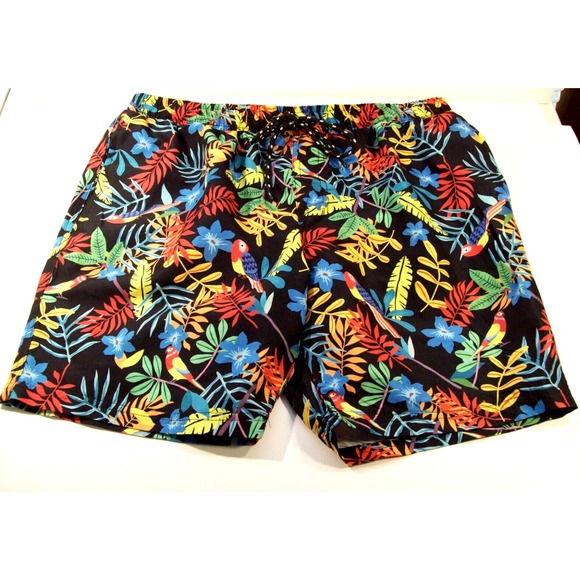 Distortion Other - New Men's Distortion Swim Trunks, Large, Tropical Parrots